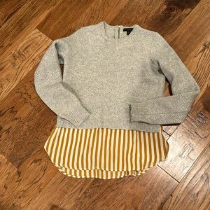 J-Crew mixed media sweater